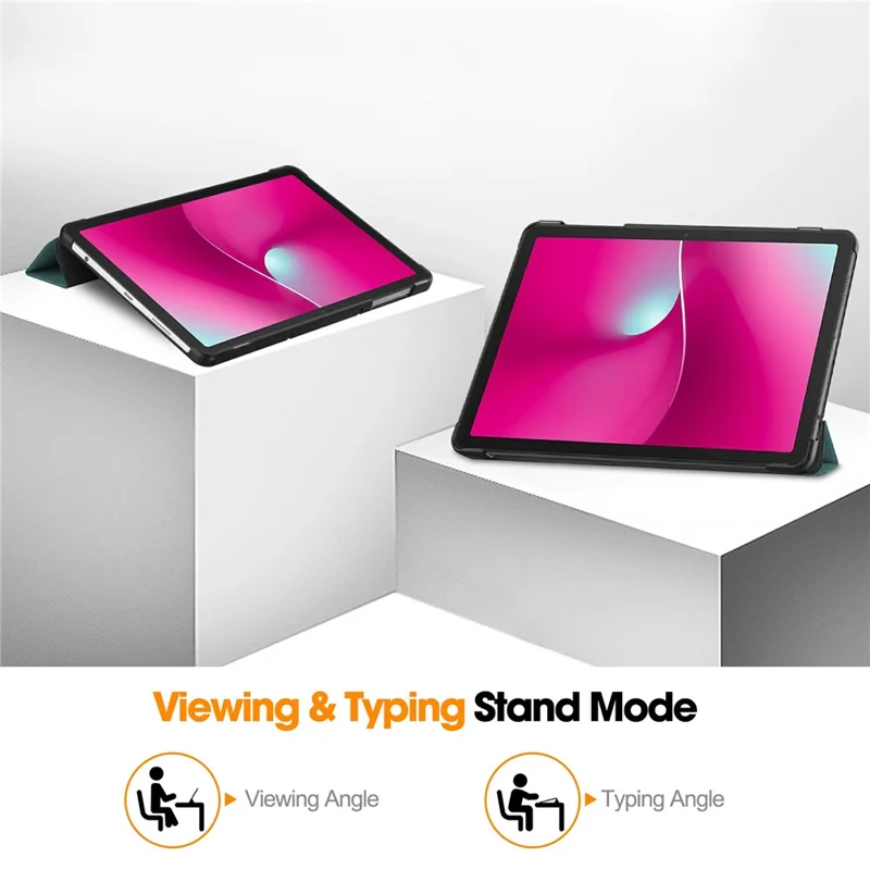 For T-Mobile REVVL Tab 2 (2025) Case Anti-Drop Leather Stand Tablet Cover - Blackish Green