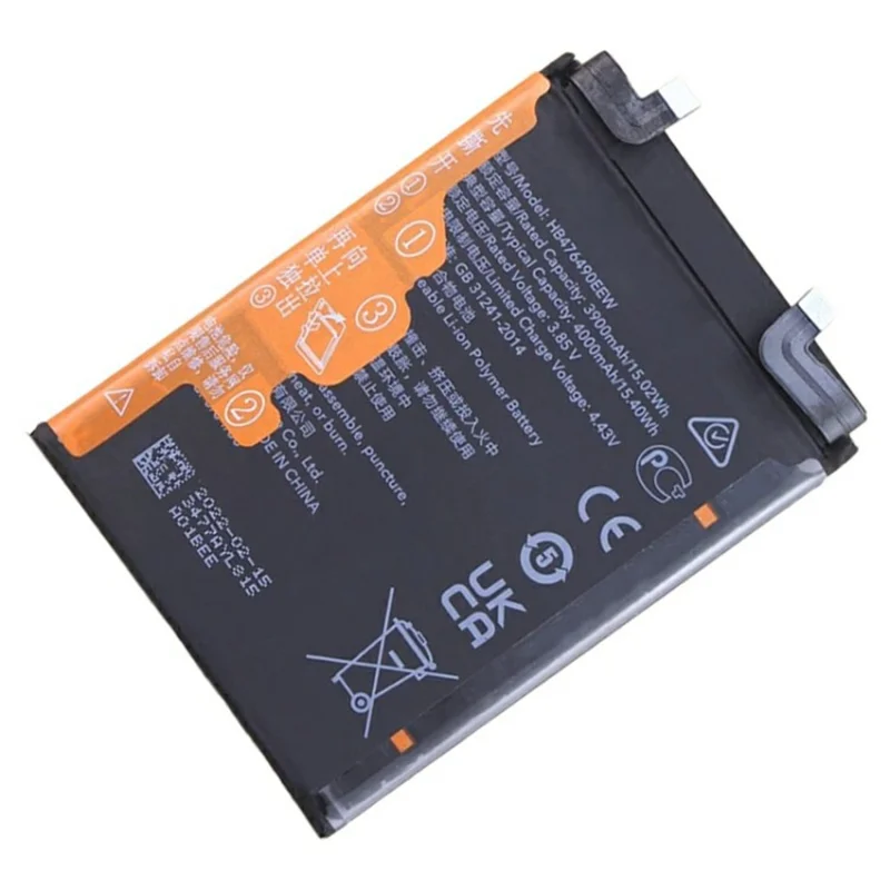 Per Huawei nova 9 Pro / Honor 50 Pro Batteria Li-Polimeri 3,85V 3900mAh Assemblaggio Componente (Senza Logo) (Codice: HB476490EEW)
