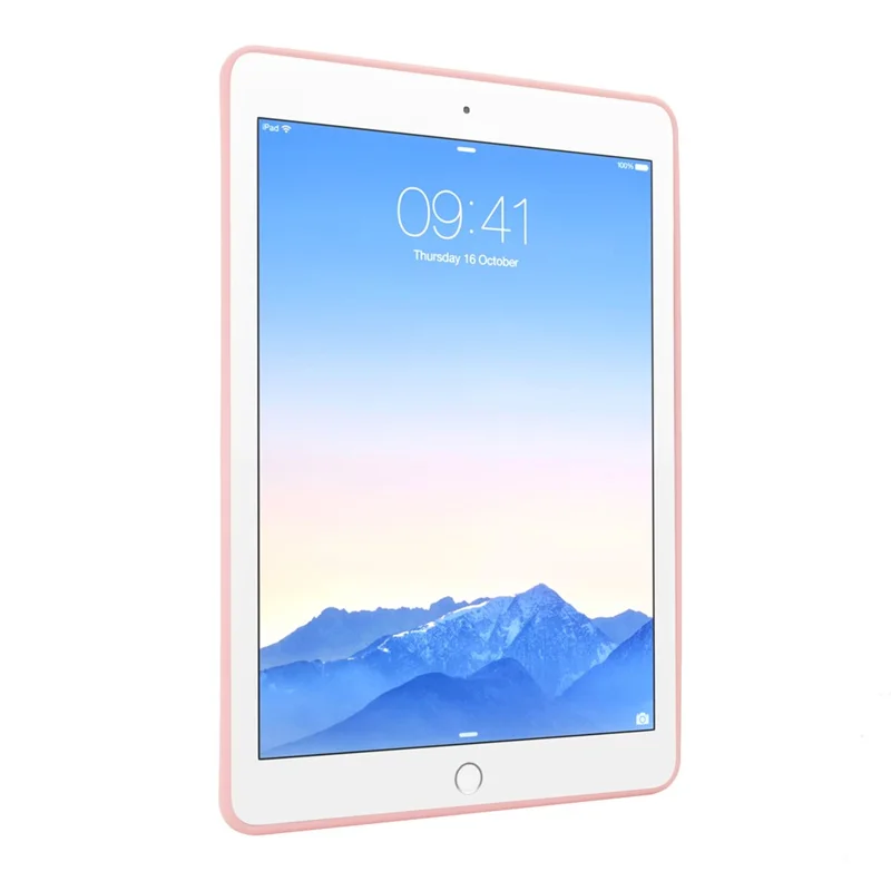 Чехол с подставкой для планшета iPad 9,7 дюйма (2018) / (2017) / Air 2 из ТПУ + ПК, дружественный к коже, защитный чехол - Розовый