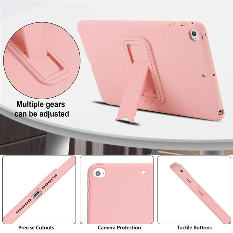Cover per iPad mini (2019) 7,9 pollici / mini 4 in TPU + PC con Supporto e Design Skin-Friendly - Rosa