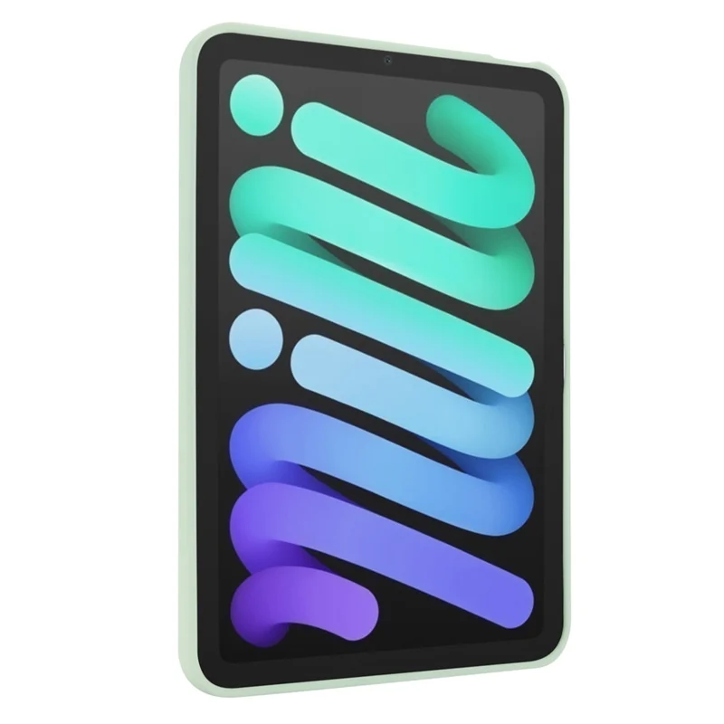 For iPad mini (2024) / (2021) Case TPU + PC Skin-Friendly Kickstand Tablet Cover - Mint Green