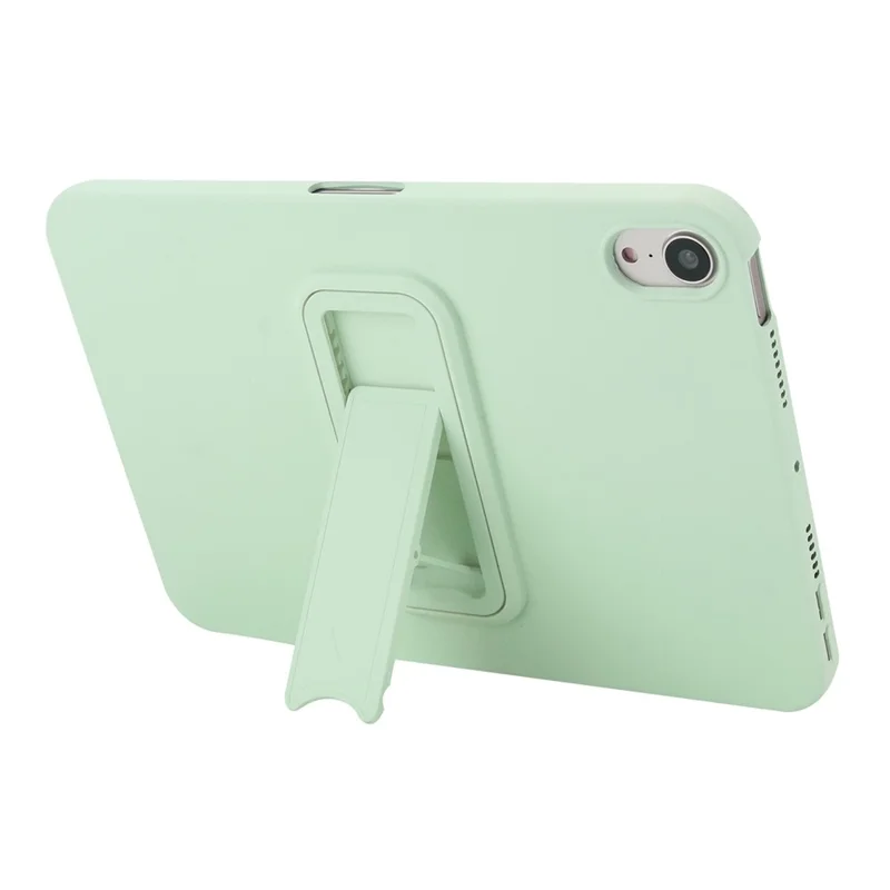 For iPad mini (2024) / (2021) Case TPU + PC Skin-Friendly Kickstand Tablet Cover - Mint Green