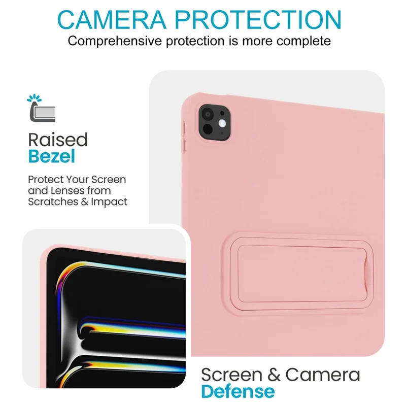 Capa com Suporte para Tablet iPad Pro 11 (2022) / (2021) / (2020) TPU + PC Proteção Amigável - Rosa