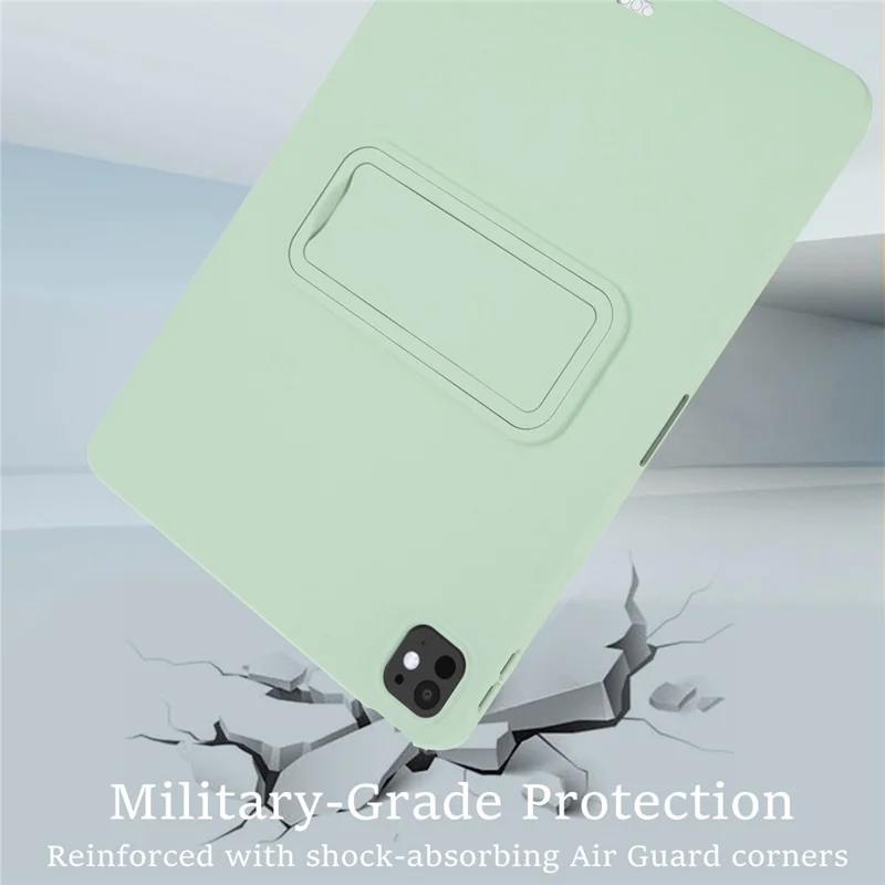 For iPad Pro 11 (2025) / 11 (2024) Case TPU + PC Skin-Friendly Kickstand Tablet Cover - Mint Green