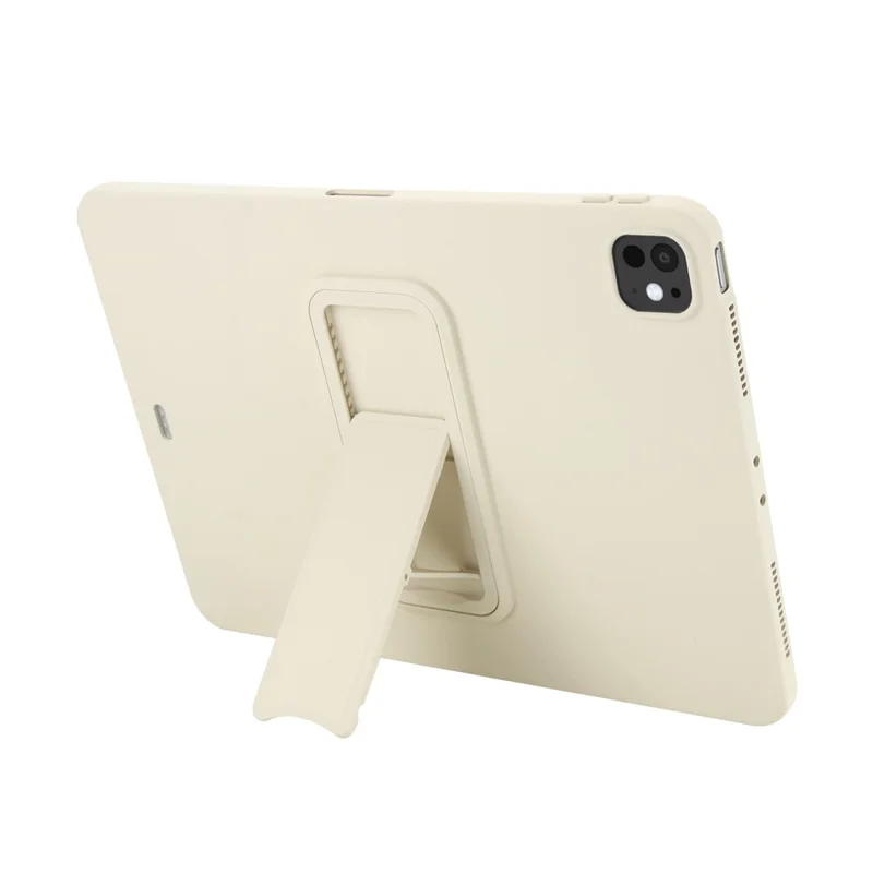 For iPad Pro 11 (2025) / 11 (2024) Case TPU + PC Skin-Friendly Kickstand Tablet Cover - Beige