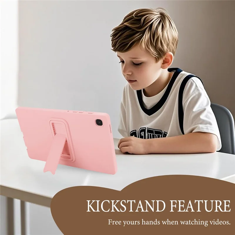 For Samsung Galaxy Tab A7 Lite 8.7-inch Case TPU + PC Skin-Friendly Kickstand Tablet Cover - Pink