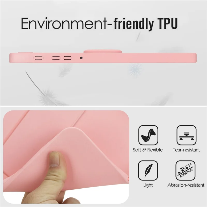 For Samsung Galaxy Tab A7 Lite 8.7-inch Case TPU + PC Skin-Friendly Kickstand Tablet Cover - Pink