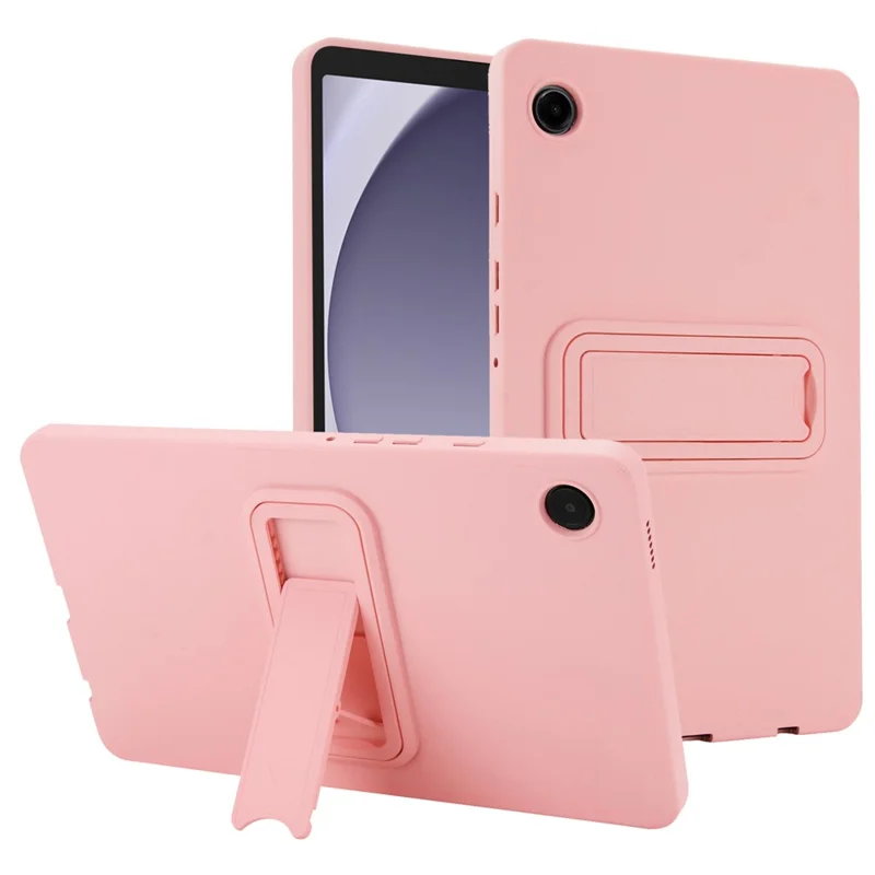 For Samsung Galaxy Tab A9 Case TPU + PC Skin-Friendly Kickstand Tablet Cover - Pink