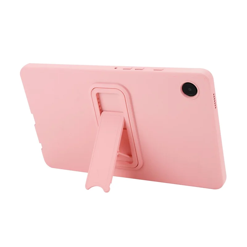 For Samsung Galaxy Tab A9 Case TPU + PC Skin-Friendly Kickstand Tablet Cover - Pink
