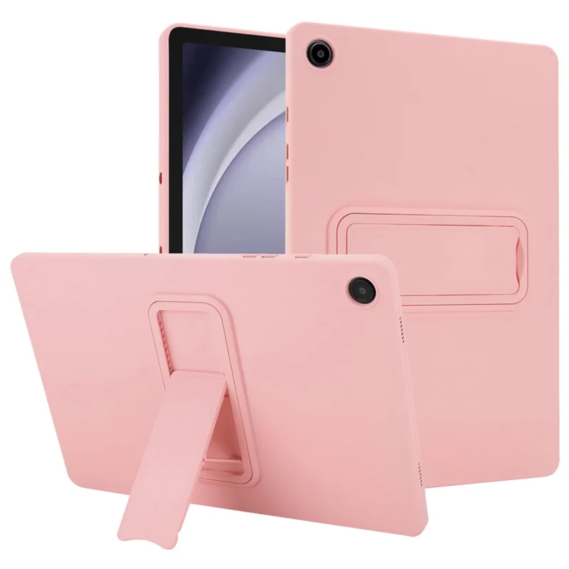 For Samsung Galaxy Tab A9+ Case TPU + PC Skin-Friendly Kickstand Tablet Cover - Pink