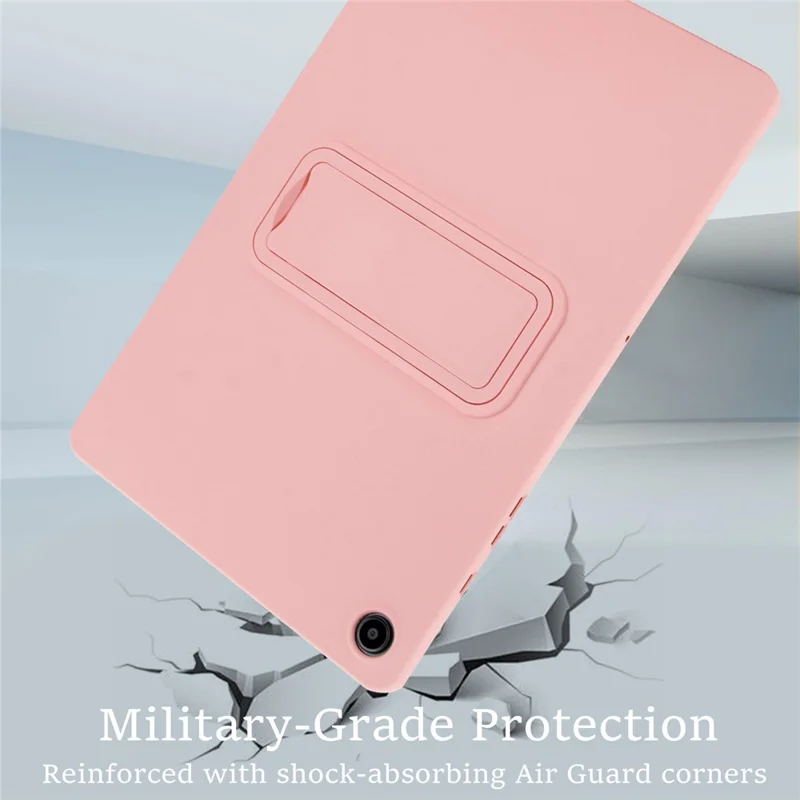 For Samsung Galaxy Tab A9+ Case TPU + PC Skin-Friendly Kickstand Tablet Cover - Pink
