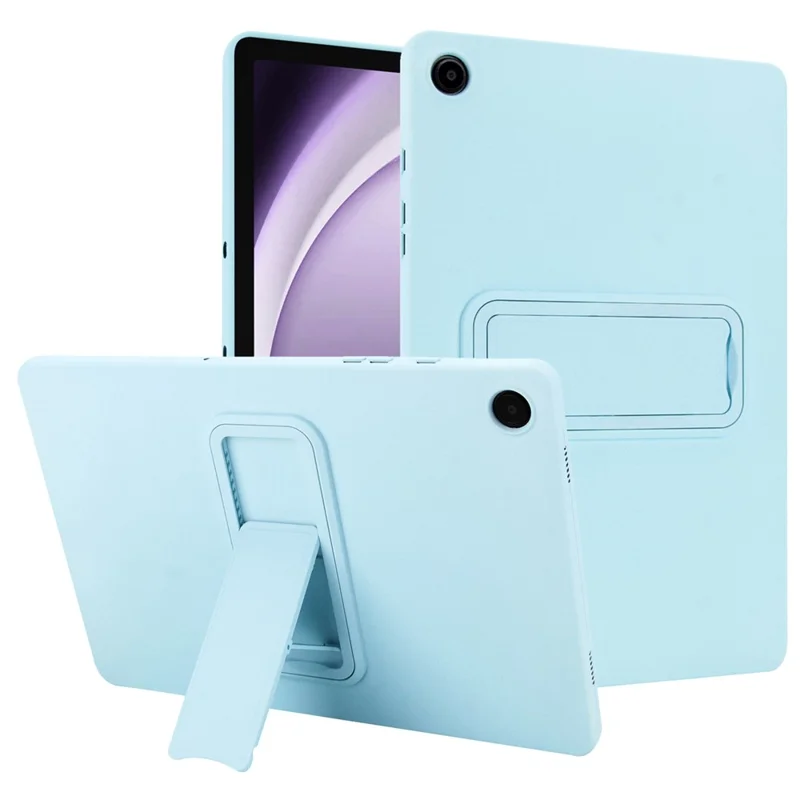 For Samsung Galaxy Tab A9+ Case TPU + PC Skin-Friendly Kickstand Tablet Cover - Baby Blue