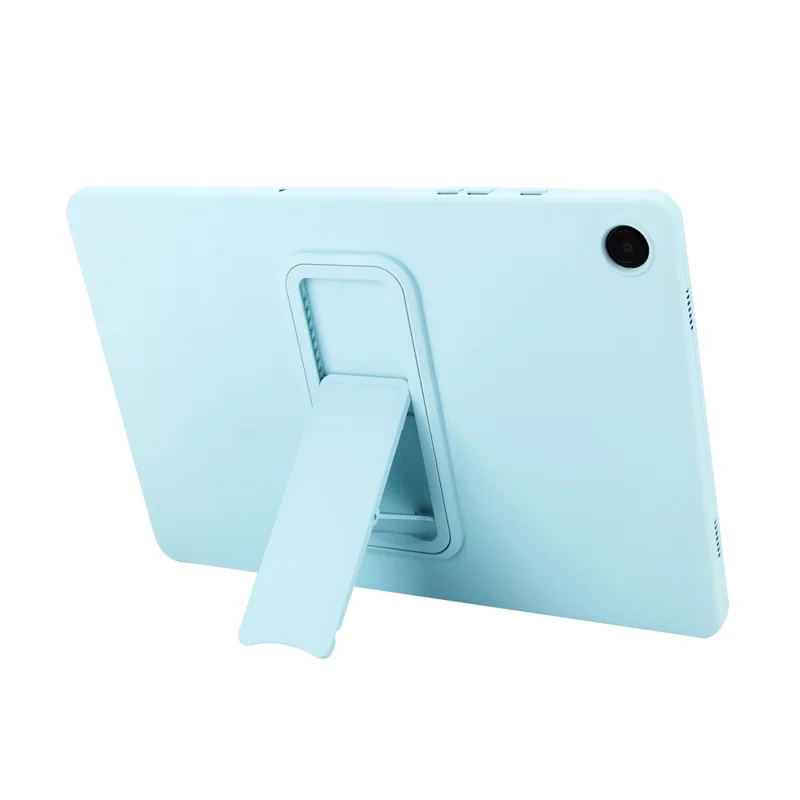 For Samsung Galaxy Tab A9+ Case TPU + PC Skin-Friendly Kickstand Tablet Cover - Baby Blue