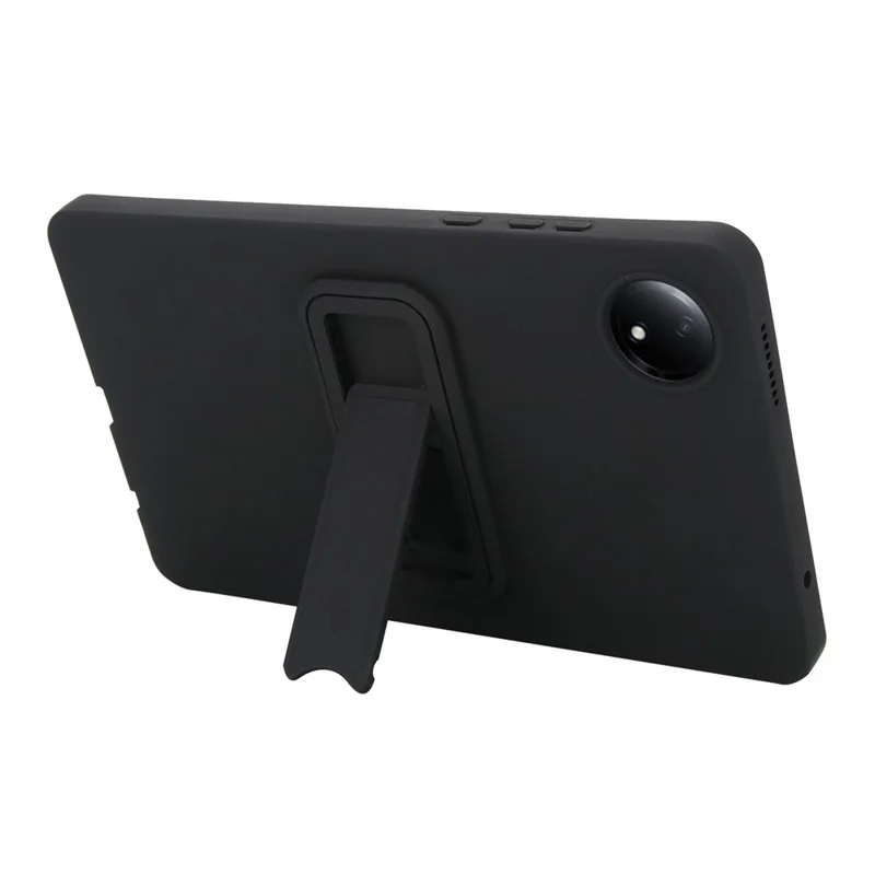 For Xiaomi Redmi Pad SE 4G 8.7 inch Case TPU + PC Skin-Friendly Kickstand Tablet Cover - Black