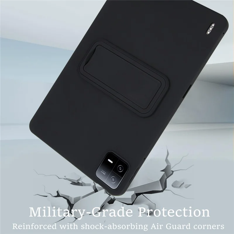 Für Xiaomi Pad 6 Pro / Pad 6 Hülle TPU + PC Hautfreundliche Ständer Tablet Schutzhülle - Schwarz
