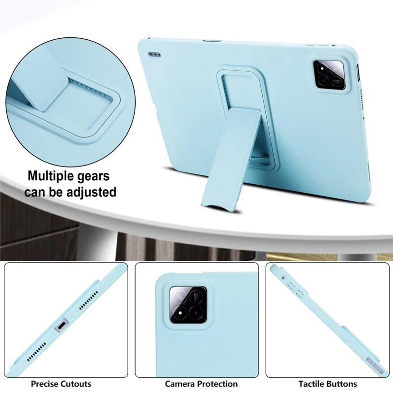 For Xiaomi Pad 7 Pro / Pad 7 Case TPU + PC Skin-Friendly Kickstand Tablet Cover - Baby Blue