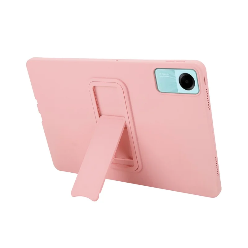 Funda para Xiaomi Redmi Pad SE de TPU + PC con Soporte Integrado y Diseño Amigable con la Piel - Rosa