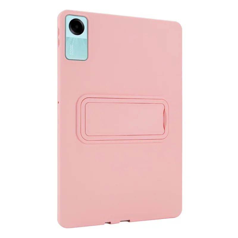 Funda para Xiaomi Redmi Pad SE de TPU + PC con Soporte Integrado y Diseño Amigable con la Piel - Rosa