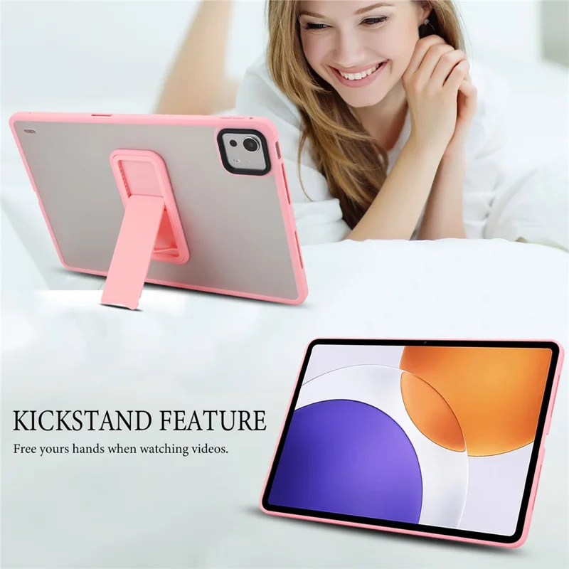 Cover per Xiaomi Pad 7S Pro 12.5 con Supporto TPU + PC Rivestimento Soft-Touch - Rosa