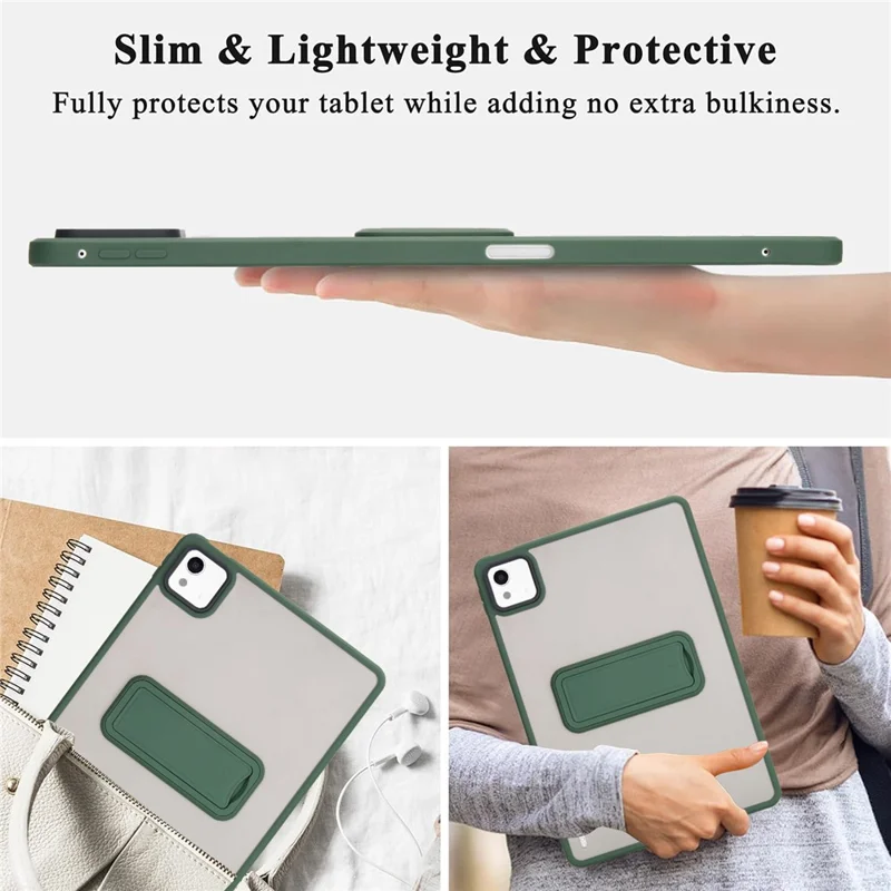 For Xiaomi Pad 7S Pro 12.5 Case with Kickstand TPU + PC Skin-Touch Tablet Cover - Green