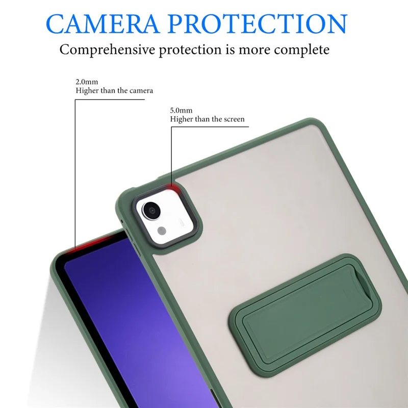 For Xiaomi Pad 7S Pro 12.5 Case with Kickstand TPU + PC Skin-Touch Tablet Cover - Green