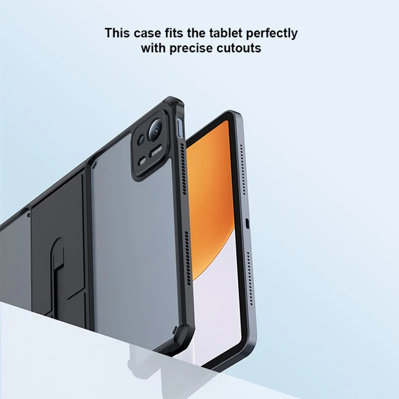 XUNDD Pour Xiaomi Pad 7S Pro 12,5 Étui en Cuir avec Support Béquille TPU + PC Protection Antichoc Housse de Tablette