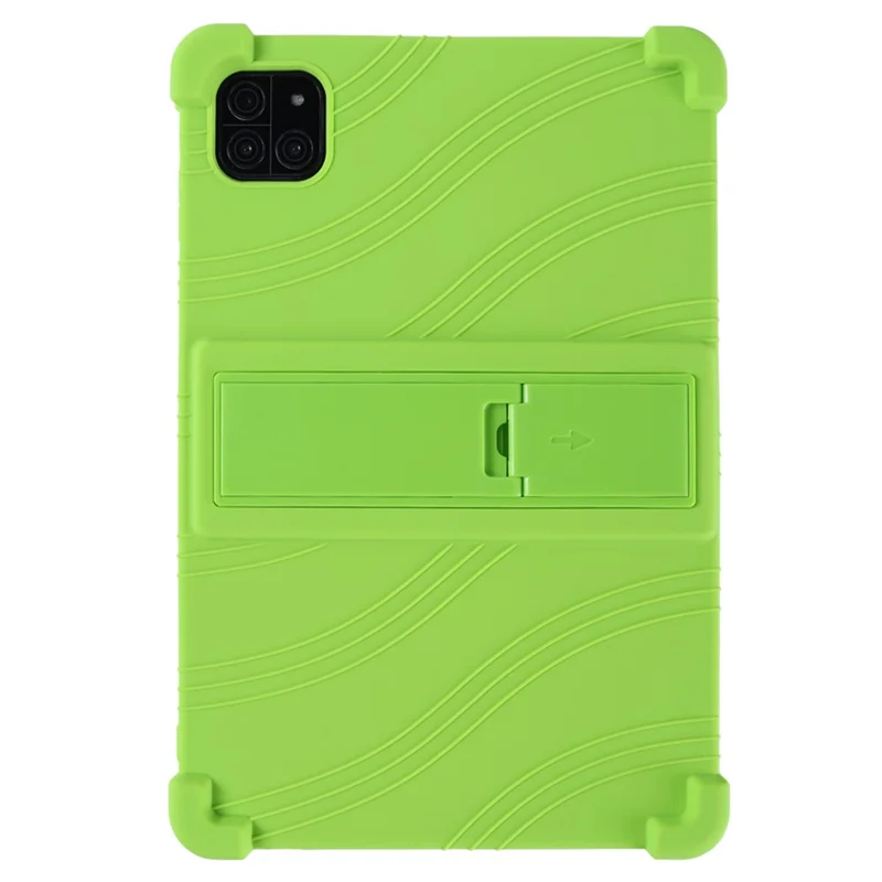 For Callsky-Tab Ctab 10 inch Case Adjustable Kickstand Silicone Tablet Protective Cover - Green