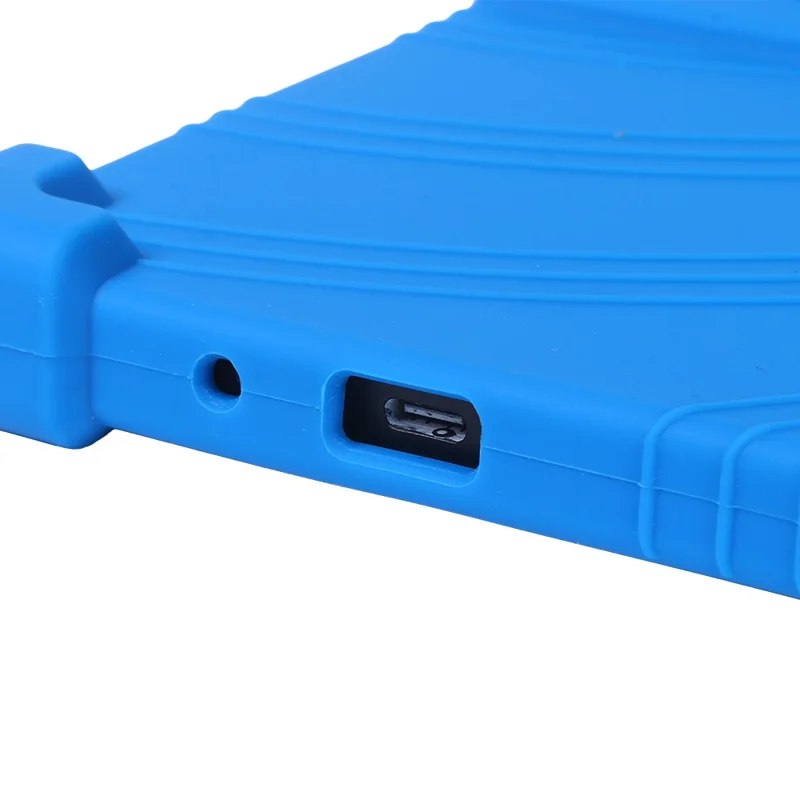 Funda para Tablet Doogee Tab G6 con Soporte Ajustable y Cubierta Protectora de Silicona - Azul Oscuro