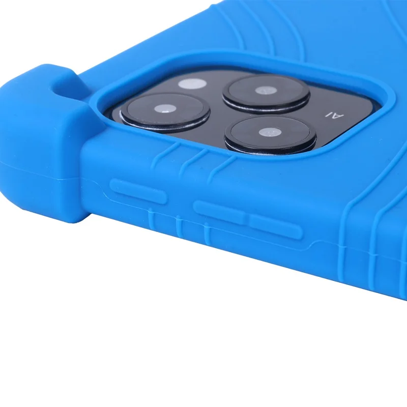 Funda para Tablet Doogee Tab G6 con Soporte Ajustable y Cubierta Protectora de Silicona - Azul Oscuro