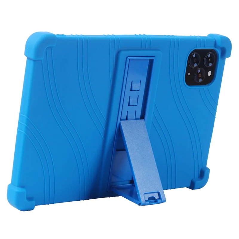 Funda para Tablet Doogee Tab G6 con Soporte Ajustable y Cubierta Protectora de Silicona - Azul Oscuro