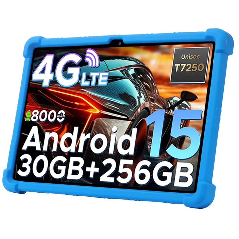 Funda para Tablet Doogee Tab G6 con Soporte Ajustable y Cubierta Protectora de Silicona - Azul Oscuro