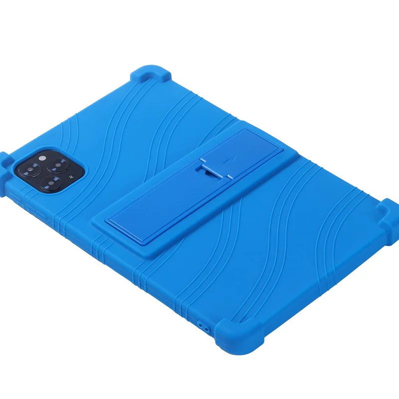 Funda para Tablet Doogee Tab G6 con Soporte Ajustable y Cubierta Protectora de Silicona - Azul Oscuro