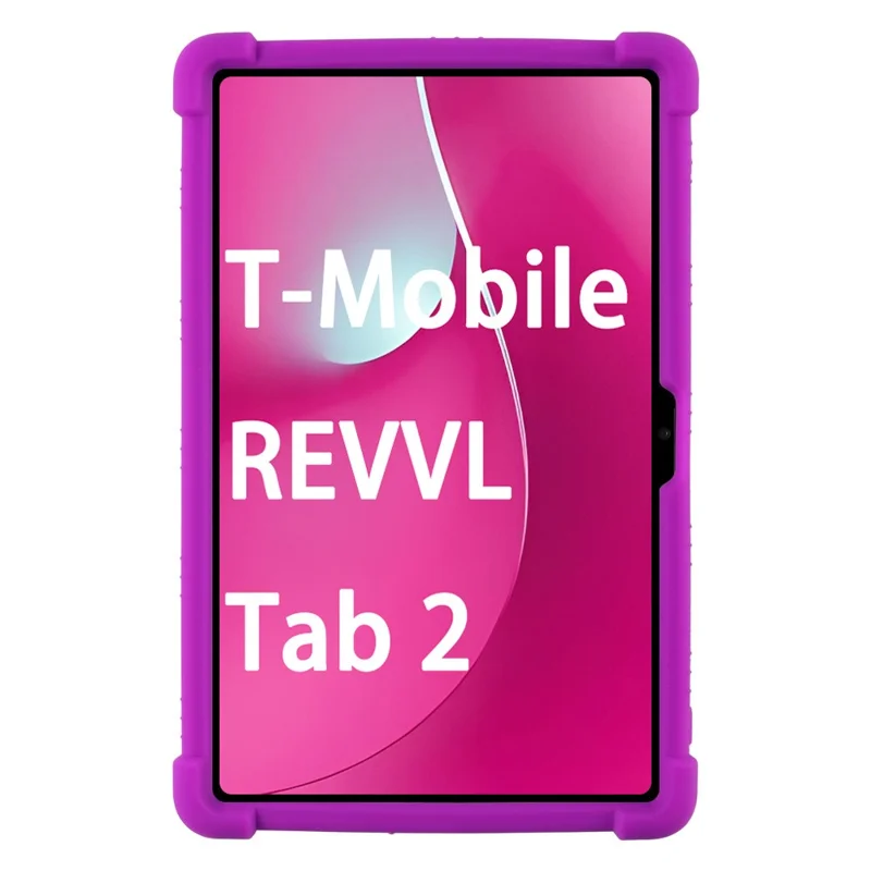 For T-Mobile REVVL Tab 2 (2025) Case Adjustable Kickstand Silicone Tablet Protective Cover - Purple