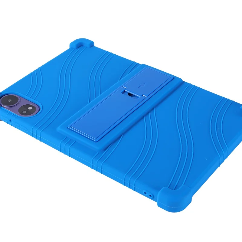 Capa para Tablet Doogee Tab G6+ com Suporte Ajustável e Proteção de Silicone - Azul Escuro