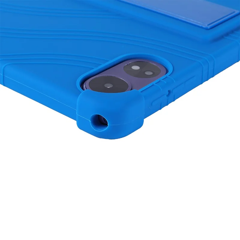Capa para Tablet Doogee Tab G6+ com Suporte Ajustável e Proteção de Silicone - Azul Escuro