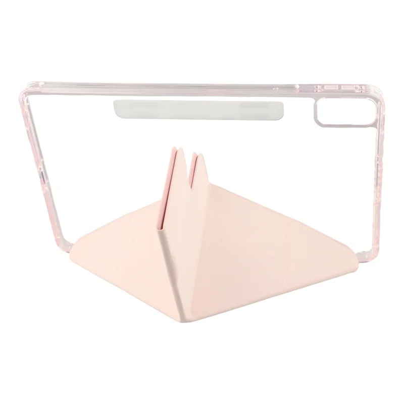Étui pour tablette Huawei MatePad SE 11 / MatePad 11 (2023) / (2021) avec support origami magnétique à double fermoir en PU et TPU acrylique - Rose