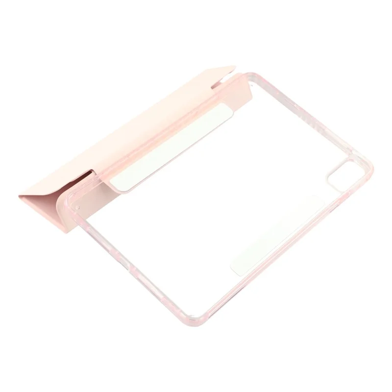 Étui pour tablette Huawei MatePad SE 11 / MatePad 11 (2023) / (2021) avec support origami magnétique à double fermoir en PU et TPU acrylique - Rose