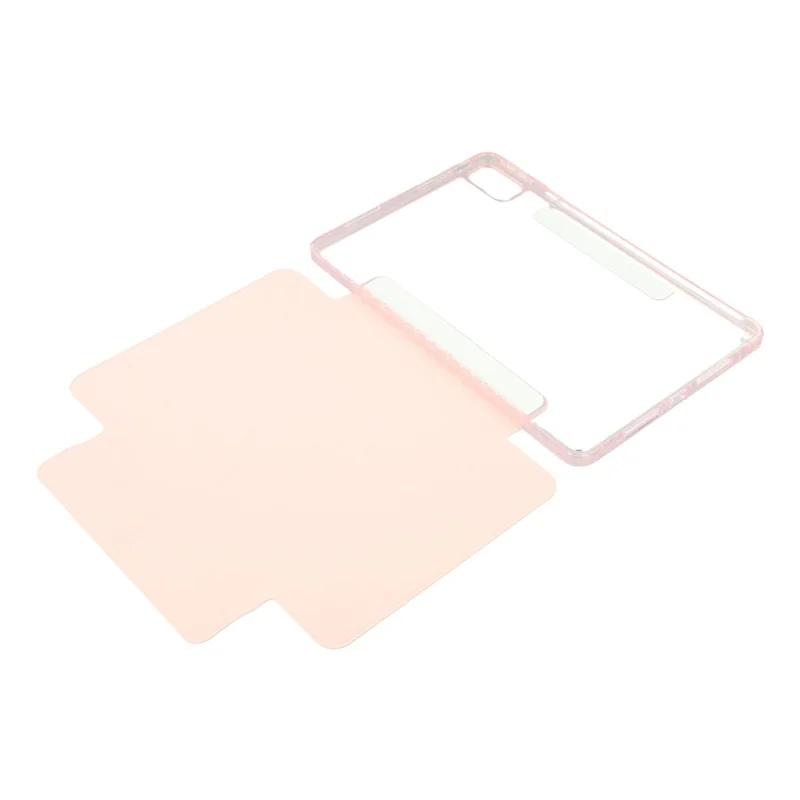 Étui pour tablette Huawei MatePad SE 11 / MatePad 11 (2023) / (2021) avec support origami magnétique à double fermoir en PU et TPU acrylique - Rose