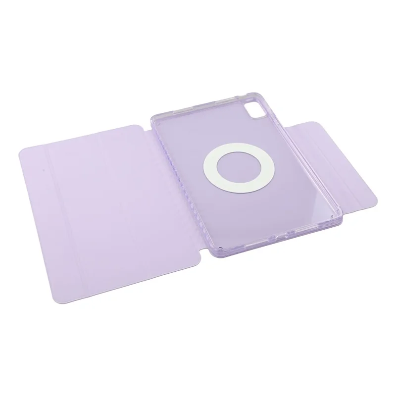 Capa de Tablet para Huawei MatePad SE 11 / MatePad 11 (2023) / (2021) Capa de Couro Magnética com Suporte Dobrável e Molduras para Lentes - Roxa