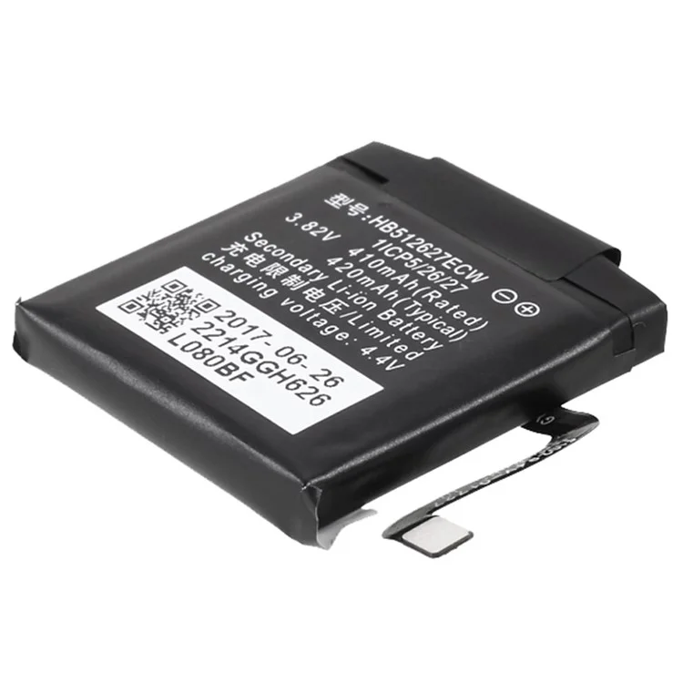 Para Huawei Watch 2 Pro 3.85V 410mah Polimador de Iones de Litio Parte de la Batería (encode: HB512627ECW) (sin Logotipo)