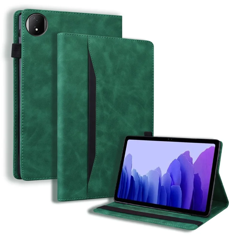 For Honor Pad X7 Case PU Leather Protective Folio Tablet Cover with Card Holder - Green