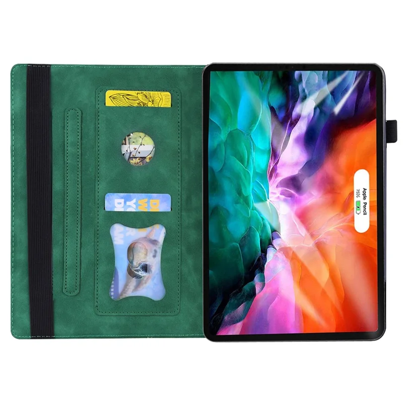 For Honor Pad X7 Case PU Leather Protective Folio Tablet Cover with Card Holder - Green