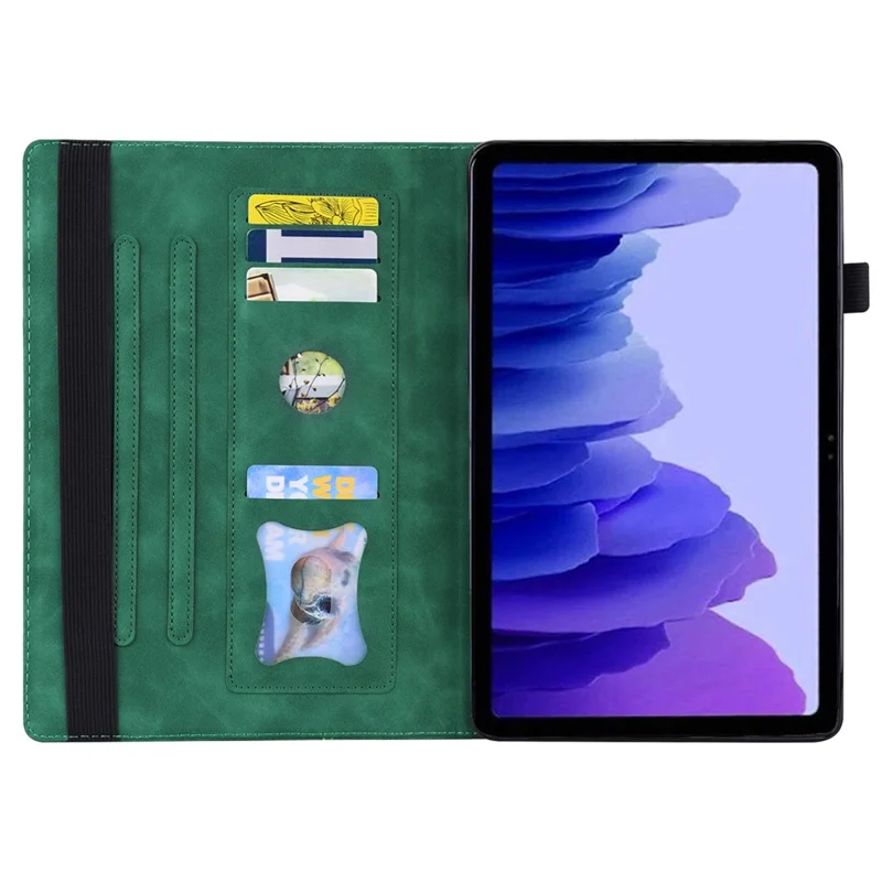 Pour Lenovo Xiaoxin Pad Pro GT TB710FU, FE Étui en Cuir PU Protection Folio Housse de Tablette avec Porte-Cartes - Vert