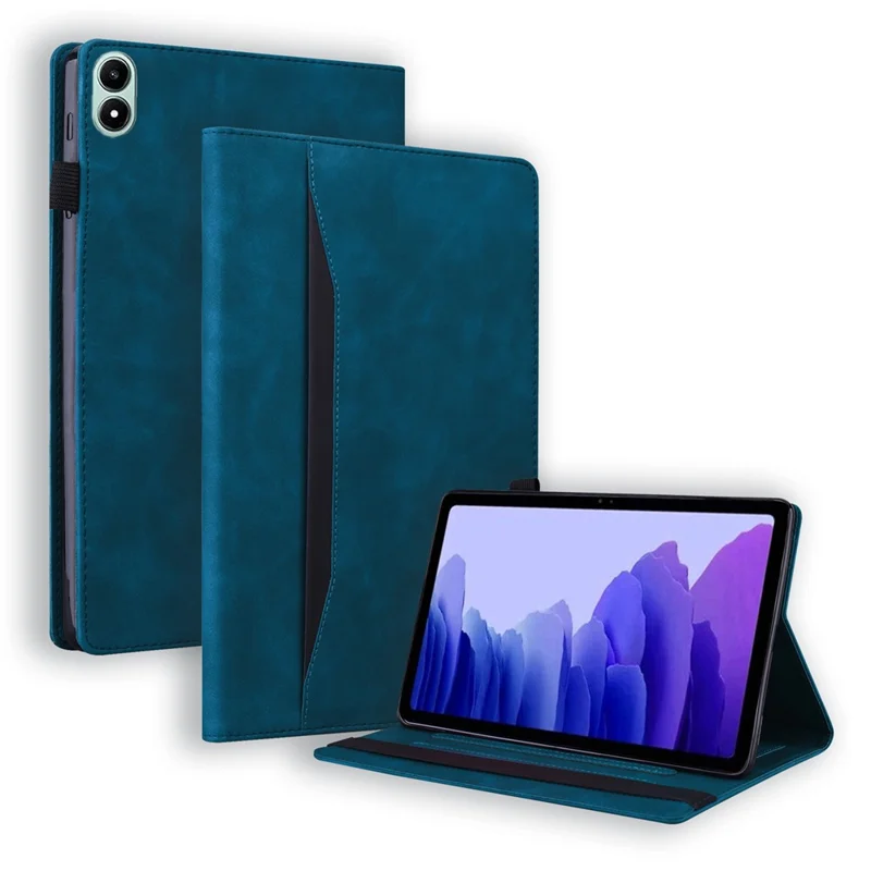For Infinix Xpad 20 Case PU Leather Protective Folio Tablet Cover with Card Holder - Blue