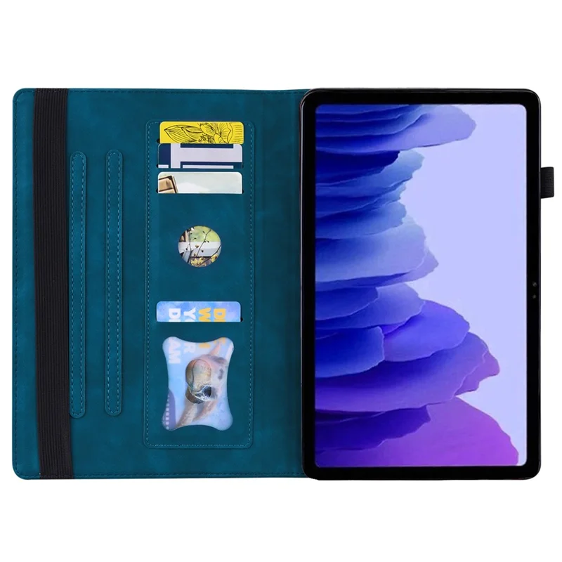 For Infinix Xpad 20 Case PU Leather Protective Folio Tablet Cover with Card Holder - Blue