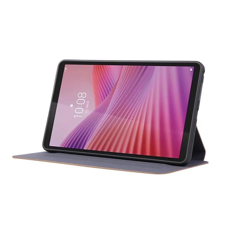 Funda para Lenovo Tab K9 / Tab One a prueba de golpes de piel sintética con soporte - Marrón