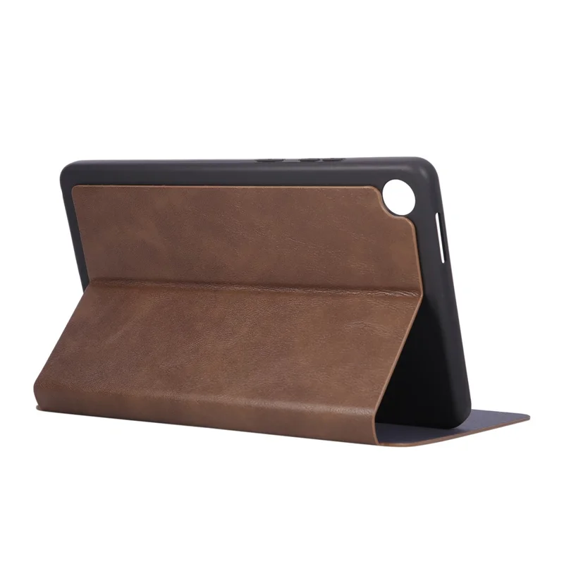 Funda para Lenovo Tab K9 / Tab One a prueba de golpes de piel sintética con soporte - Marrón