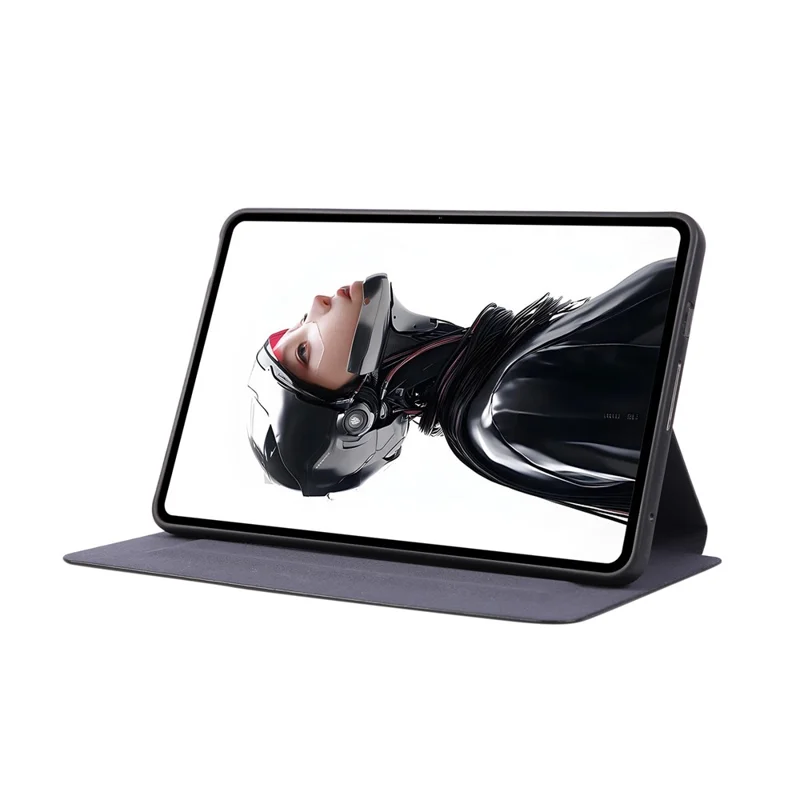 Für ZTE nubia RedMagic Astra Stoßfeste Hülle aus PU-Leder mit Ständer - Schwarz