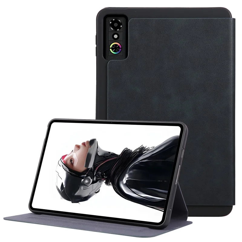 Für ZTE nubia RedMagic Astra Stoßfeste Hülle aus PU-Leder mit Ständer - Blau