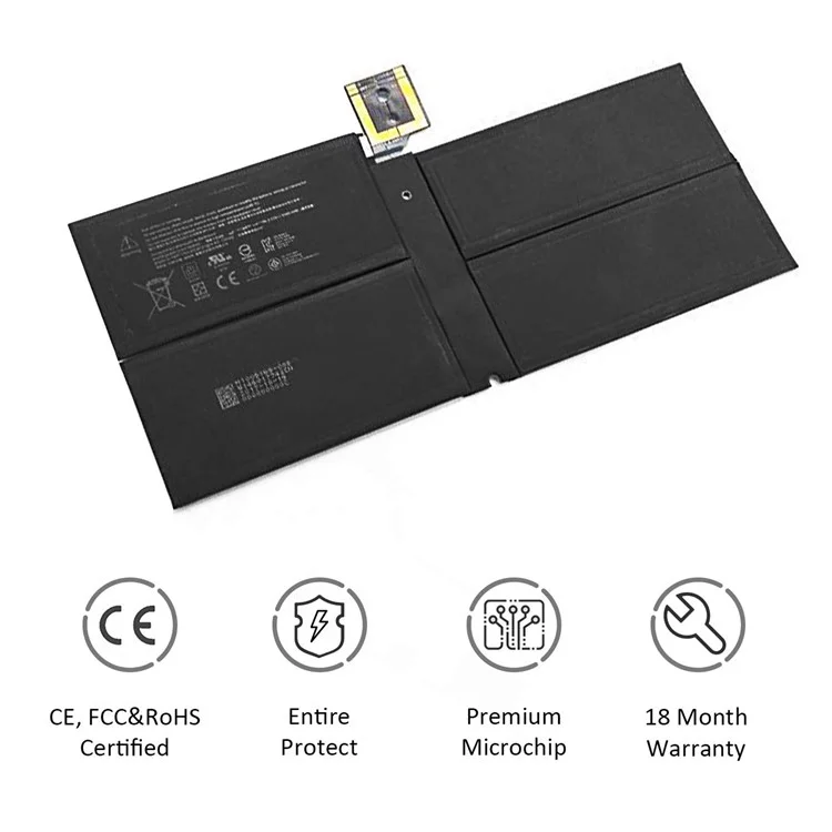 Pour Microsoft Surface Pro 5 3,85v 5940mAh Li-ion Polymer Battery Part (Encode: G3HTA038H) (sans Logo)